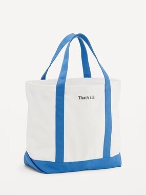 TDWP2 Canvas Tote Bag with Cerulean Handles - That's all.